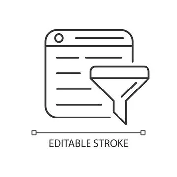 Filter bubble linear icon イラスト素材