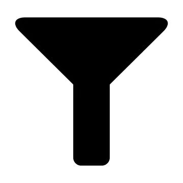 Filter button web shape icon, flat filtering symbol, funnel sign vector illus 스톡 일러스트