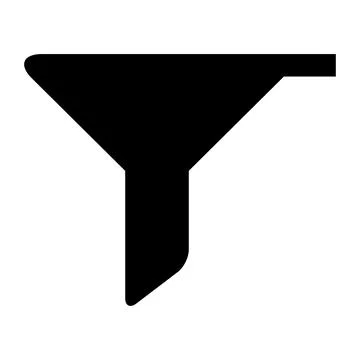 Filter button web shape icon, flat filtering symbol, funnel sign vector illus Illustrazione stock