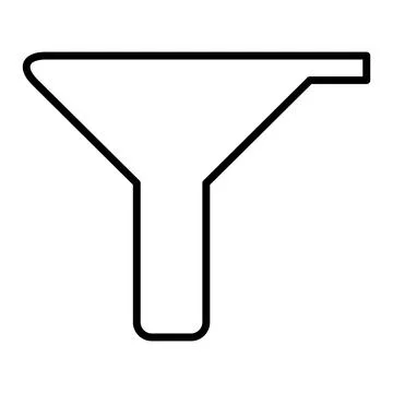 Filter button web shape icon, flat filtering symbol, funnel sign vector illus 스톡 일러스트