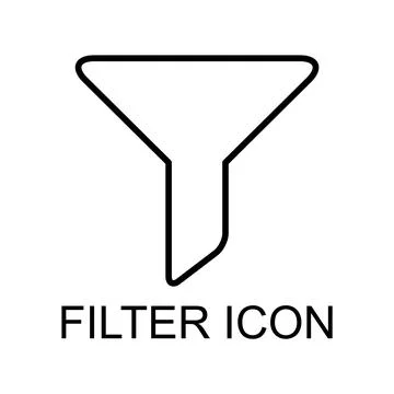 Filter button web shape icon, flat filtering symbol, funnel sign vector illus Illustrazione stock