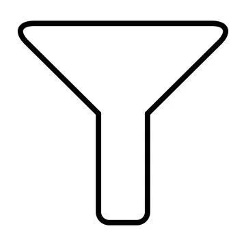 Filter button web shape icon, flat filtering symbol, funnel sign vector illus Illustrazione stock