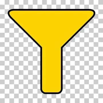Filter button web shape icon, flat filtering symbol, funnel sign vector illus Illustrazione stock