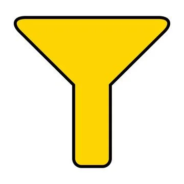 Filter button web shape icon, flat filtering symbol, funnel sign vector illus 스톡 일러스트