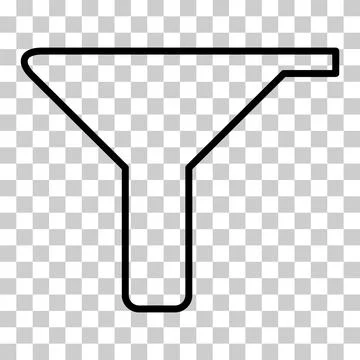 Filter button web shape icon, flat filtering symbol, funnel sign vector illus Illustrazione stock