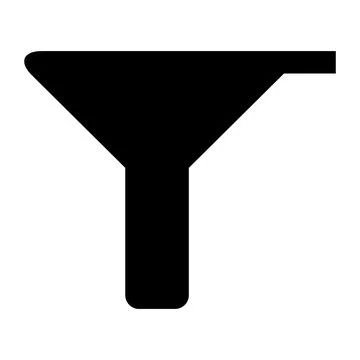 Filter button web shape icon, flat filtering symbol, funnel sign vector illus Illustrazione stock