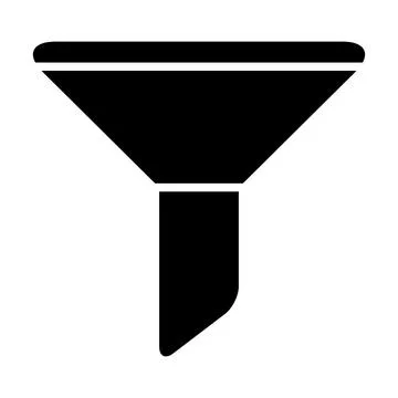 Filter button web shape icon, flat filtering symbol, funnel sign vector illus Illustrazione stock