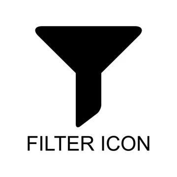 Filter button web shape icon, flat filtering symbol, funnel sign vector illus 스톡 일러스트
