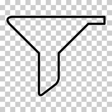 Filter button web shape icon, flat filtering symbol, funnel sign vector illus Stock Illustration