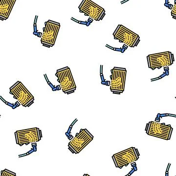 Filter cleaning vector seamless pattern Stock Illustration
