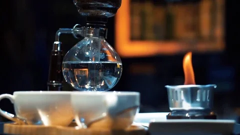 Filter coffee making and service Stock Footage