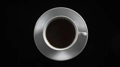 Filter coffee in white cup and coaster Stock-Fotos