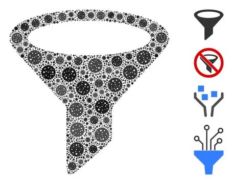 Filter Collage of CoronaVirus Elements Stock Illustration