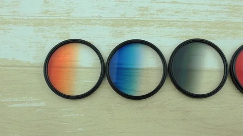 The filter color for a lens Stock Footage 80631032