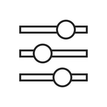 Filter control icon vector sign design Stock Illustration