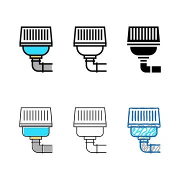 Filter of drainage system color icon simplified vector Stock Illustration
