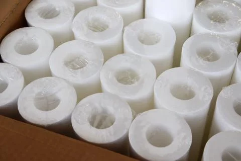 Filter dust in the system Reverse Osmosis Stockfoto's
