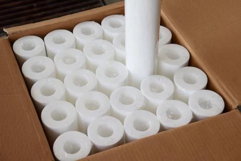 Filter dust in the system Reverse Osmosis Stockfoto's