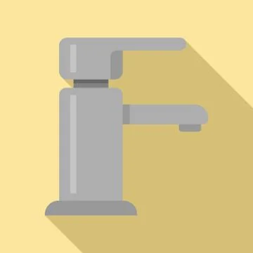 Filter faucet icon, flat style Stock Illustration