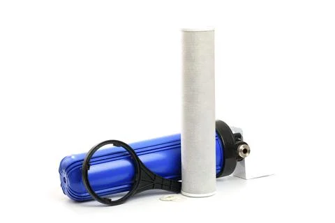 Filter flask with replaceable cartridge carbon filter and key-  system for wa Stock Photos