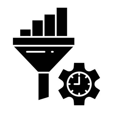 Filter Glyph Icon Illustration