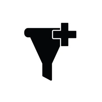 Filter icon - black vector sign Stock Illustration
