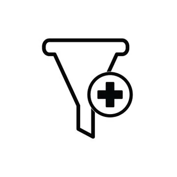 Filter icon - black vector sign Stock Illustration