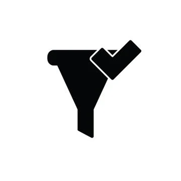 Filter icon - black vector sign Stock Illustration