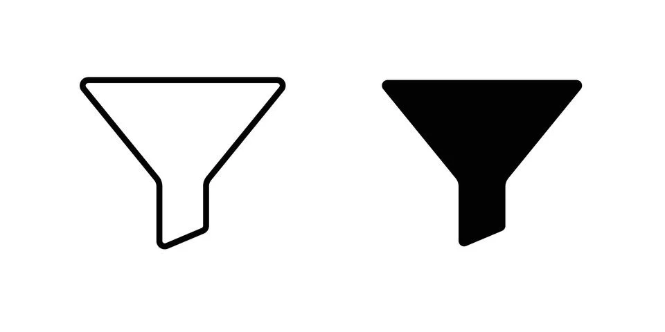 Filter icon for design projects and web UI Illustrazione stock