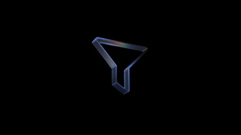 Filter icon with glowing transparent contour Stock Footage 313088953