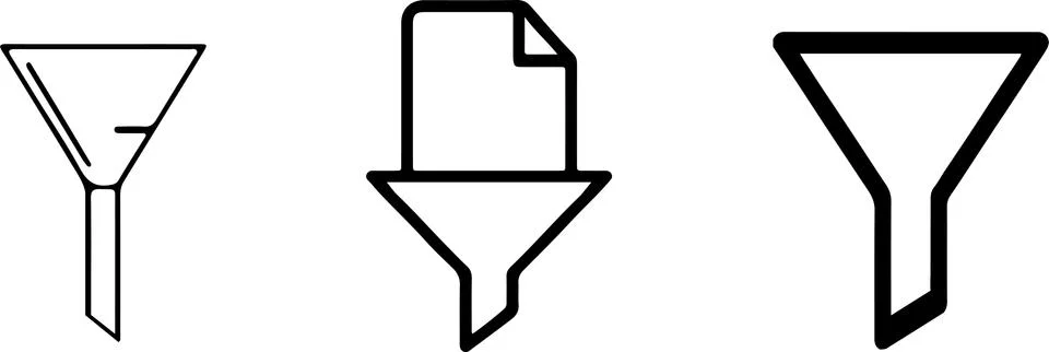 Filter icon isolated on background Stock Illustration