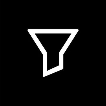 Filter icon for simple flat style ui design Stock Illustration
