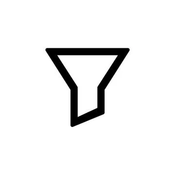 Filter icon for simple flat style ui design Stock Illustration