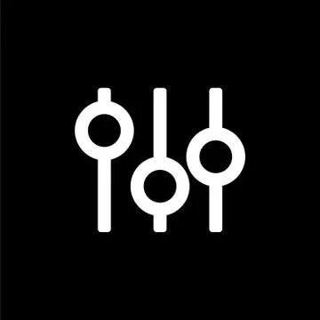 Filter icon for simple flat style ui design Stock Illustration