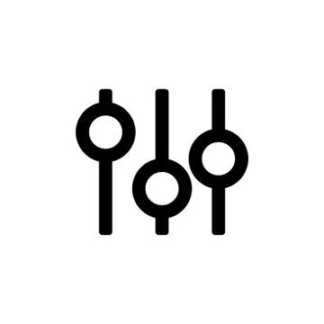 Filter icon for simple flat style ui design Stock Illustration