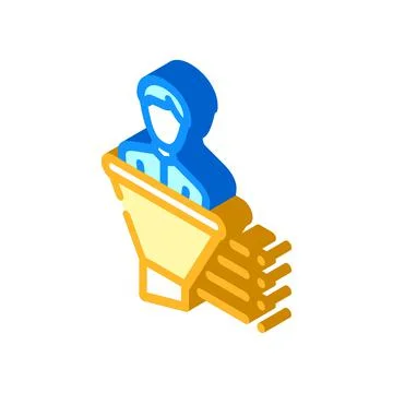 Filter kyc isometric icon vector illustration Stock Illustration