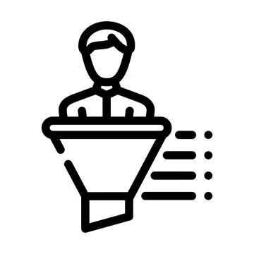 Filter kyc line icon vector illustration 스톡 일러스트