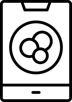 Filter Line Icon Design Stock Illustration