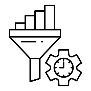 Filter Line Icon Illustration