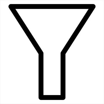 Filter line icon vector illustration isolated on white background Stock Illustration