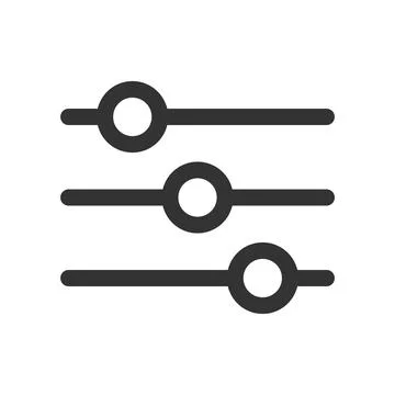 Filter Options Adjustment Icon Vector Illustration Stock Illustration