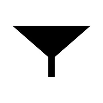 Filter or funnel black icon . Stock Illustration