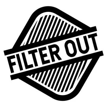 Filter out stamp on white Stock Illustration