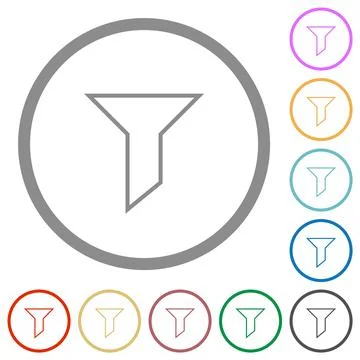 Filter outline flat icons with outlines イラスト素材