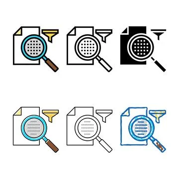 Filter paper for filtration forms color icon vector 스톡 일러스트