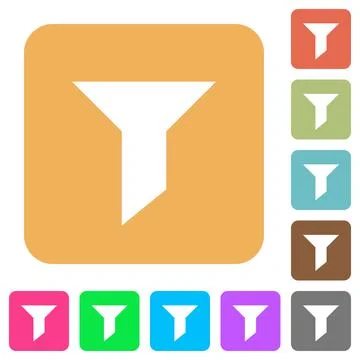 Filter rounded square flat icons イラスト素材