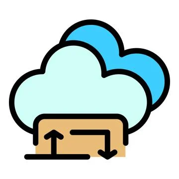 Filter search data cloud icon vector flat イラスト素材