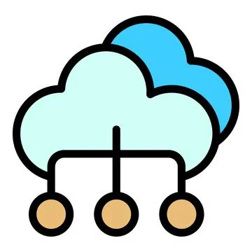Filter search data cloud server icon vector flat Illustrazione stock