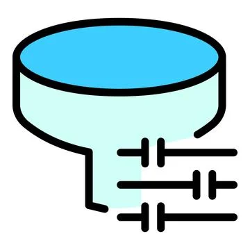 Filter search data icon vector flat Illustrazione stock