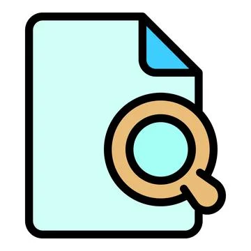 Filter search document icon vector flat Stock Illustration